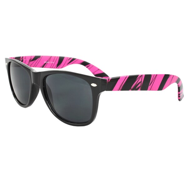 Men's Fashion Sunglasses Black Pink Frame Black Lenses - Overstock ...