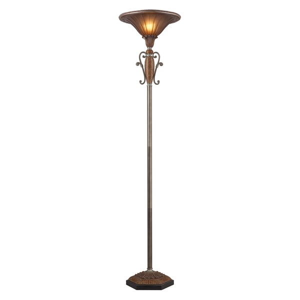 Landmark Lighting Sydney Dark Silver 1 Light Floor Lamp ELK LIGHTING Floor Lamps