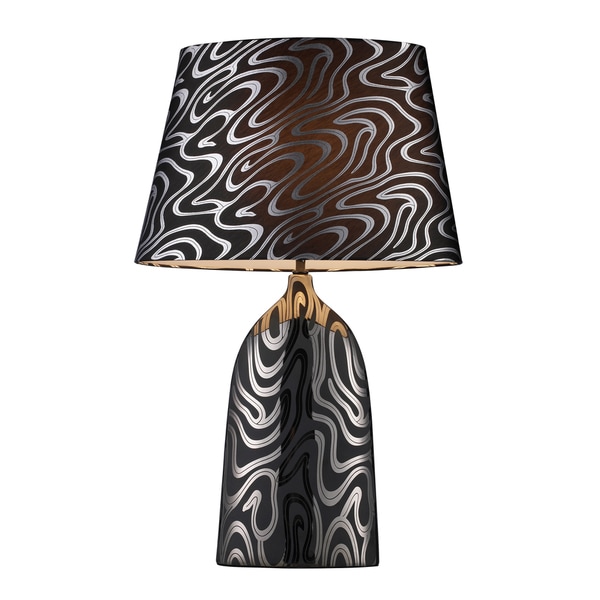 Elk Lighting 1 light Black Finish Table Lamp ELK LIGHTING Table Lamps