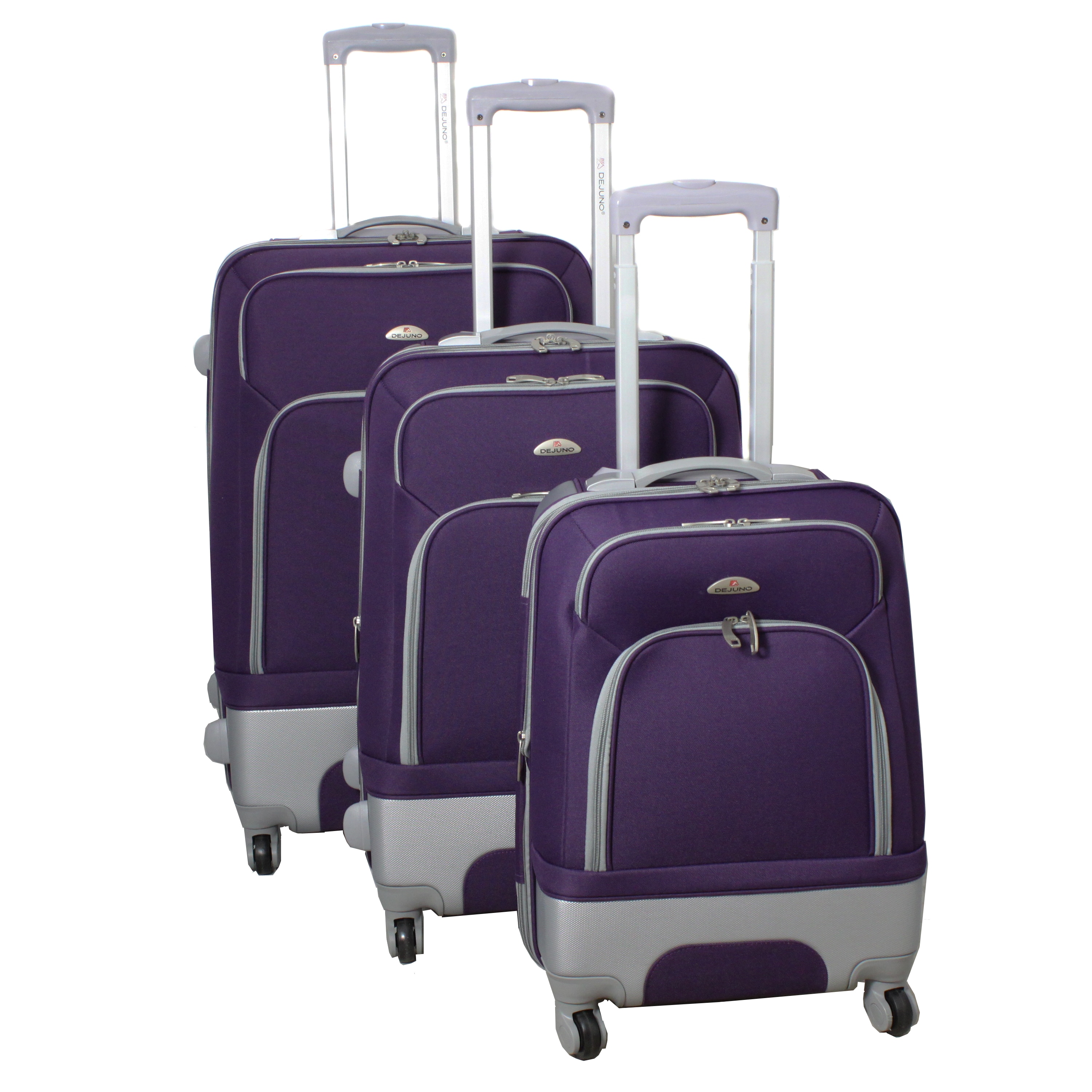 Shop Mobility Dejuno Purple 3piece Expandable Spinner Luggage Set On