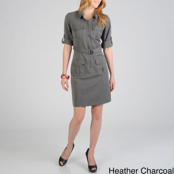 zip front shirt dress