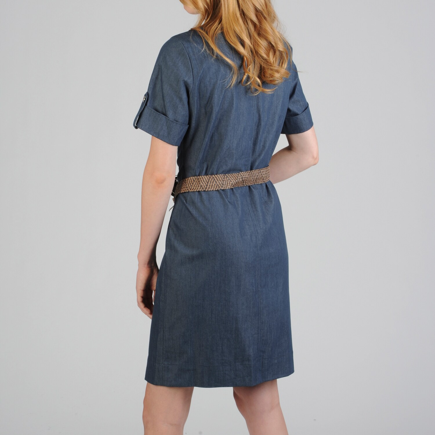 sharagano denim dress