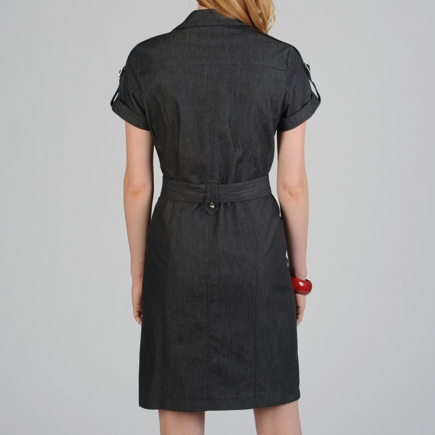 sharagano denim dress