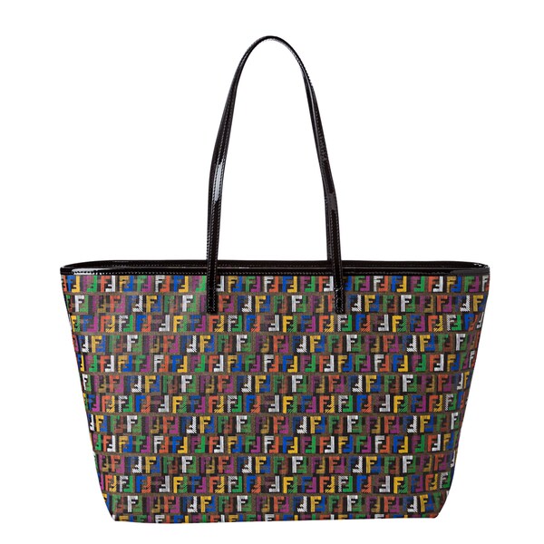 Fendi Multi-colored Zucchino Print Roll Tote Bag