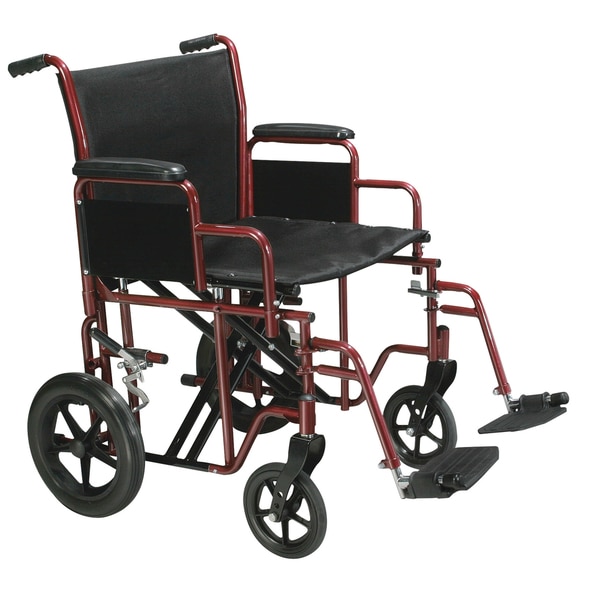 Drive Medical Bariatric Heavy-duty Transport Wheelchair with Swing-away Footrest