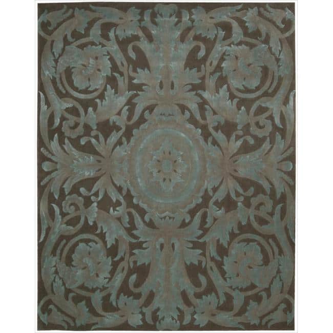 Nourison Moda Hand-tufted Area Rug - 7' 6" x 9' 6" - Brown - Runner/Rectangle