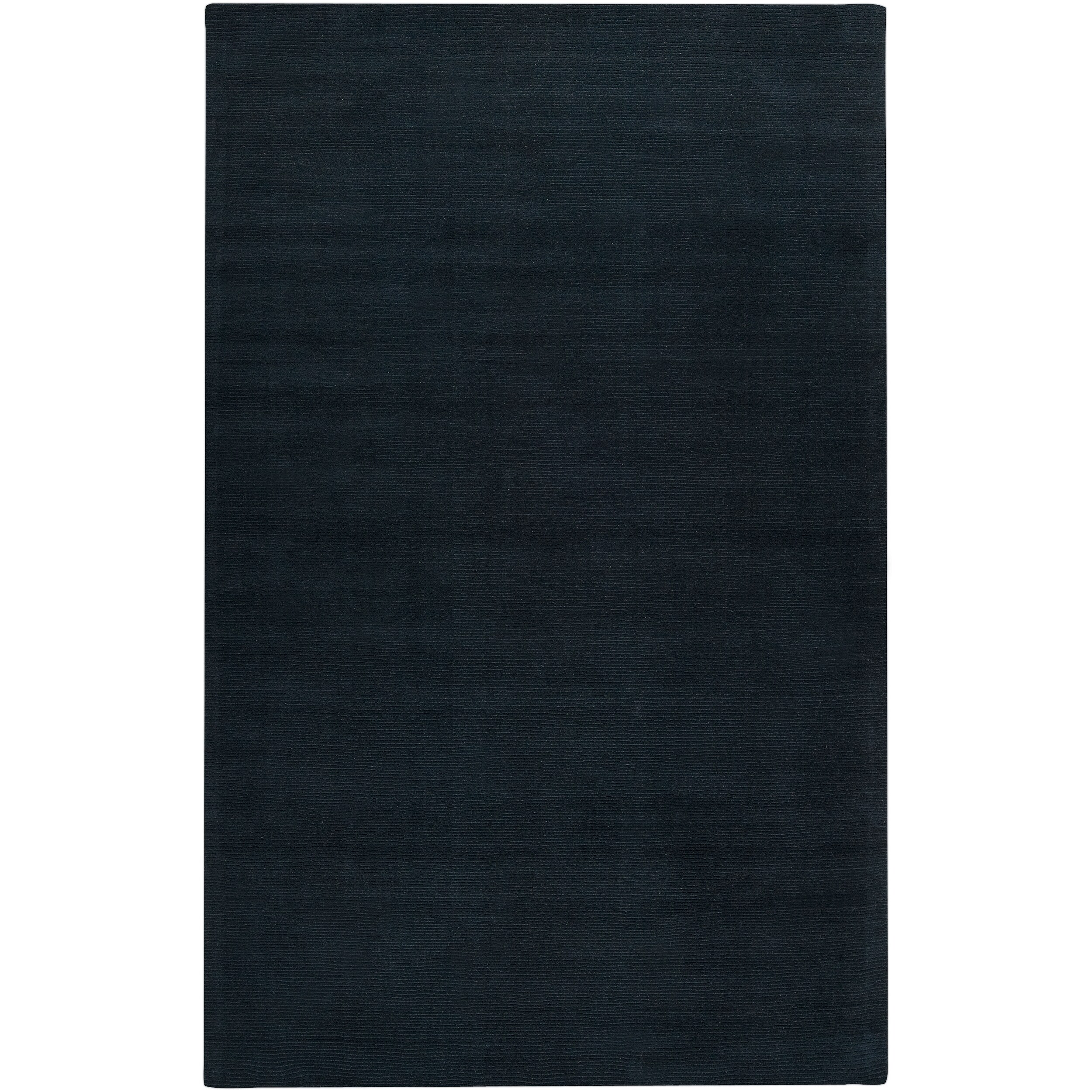 Hand crafted Navy Blue Solid Causal Gunnison Wool Rug (2 x 3