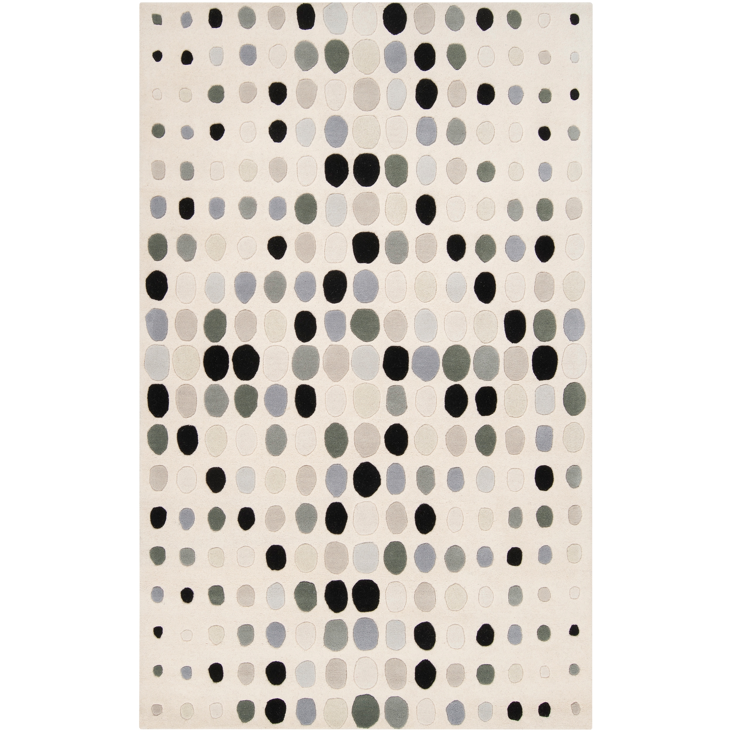 Tepper Jackson Hand tufted Nattai White Geometric Rug (2 X 3)