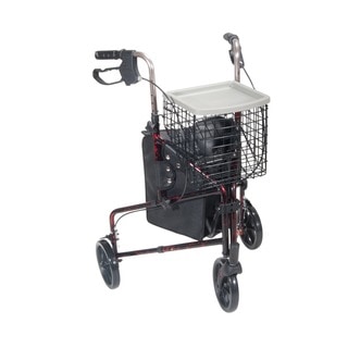 Top Product Reviews For Drive Medical 3 Wheel Rollator Rolling Drive Medical 3 Wheel Rollator Rolling Walker With Basket Tray And Pouch Flame Red