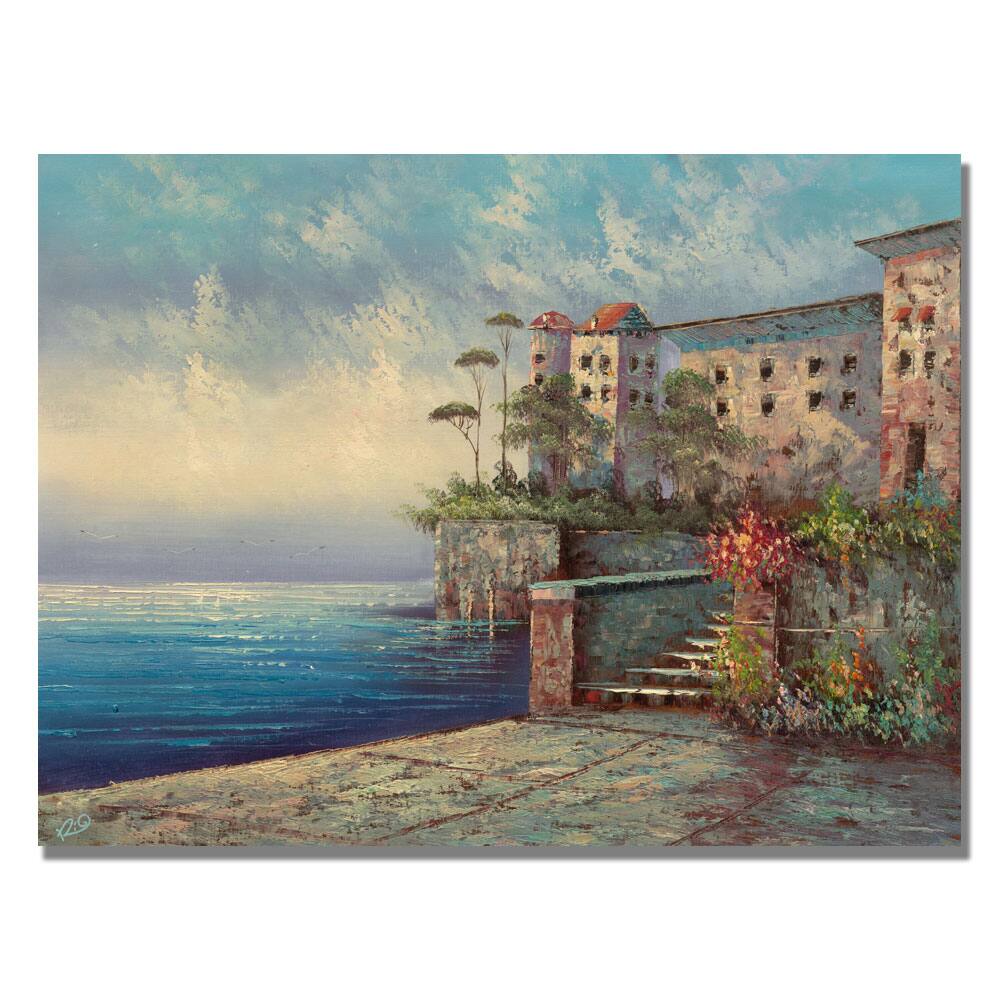 Rio 'Bellagio Lakeside Promenade' Canvas Art - Multi