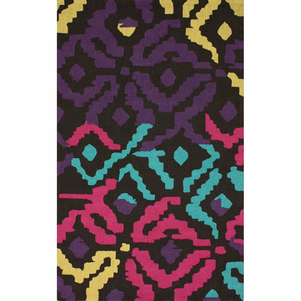 Handmade Groove Multicolored Wool Area Rug (76 X 96)