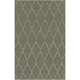preview thumbnail 1 of 4, Hand-knotted Levelland Green Wool Area Rug - 2' x 3' - 2' x 3' 2' x 3' - Green