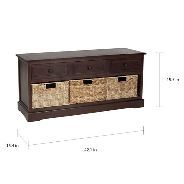 Shop Safavieh Damien Dark Cherry 3 Drawer Storage Unit 42 1 X