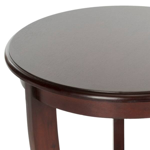 Safavieh Cape Cod Dark Cherry Pedestal Side Table On Safavieh Cape Cod Dark Cherry