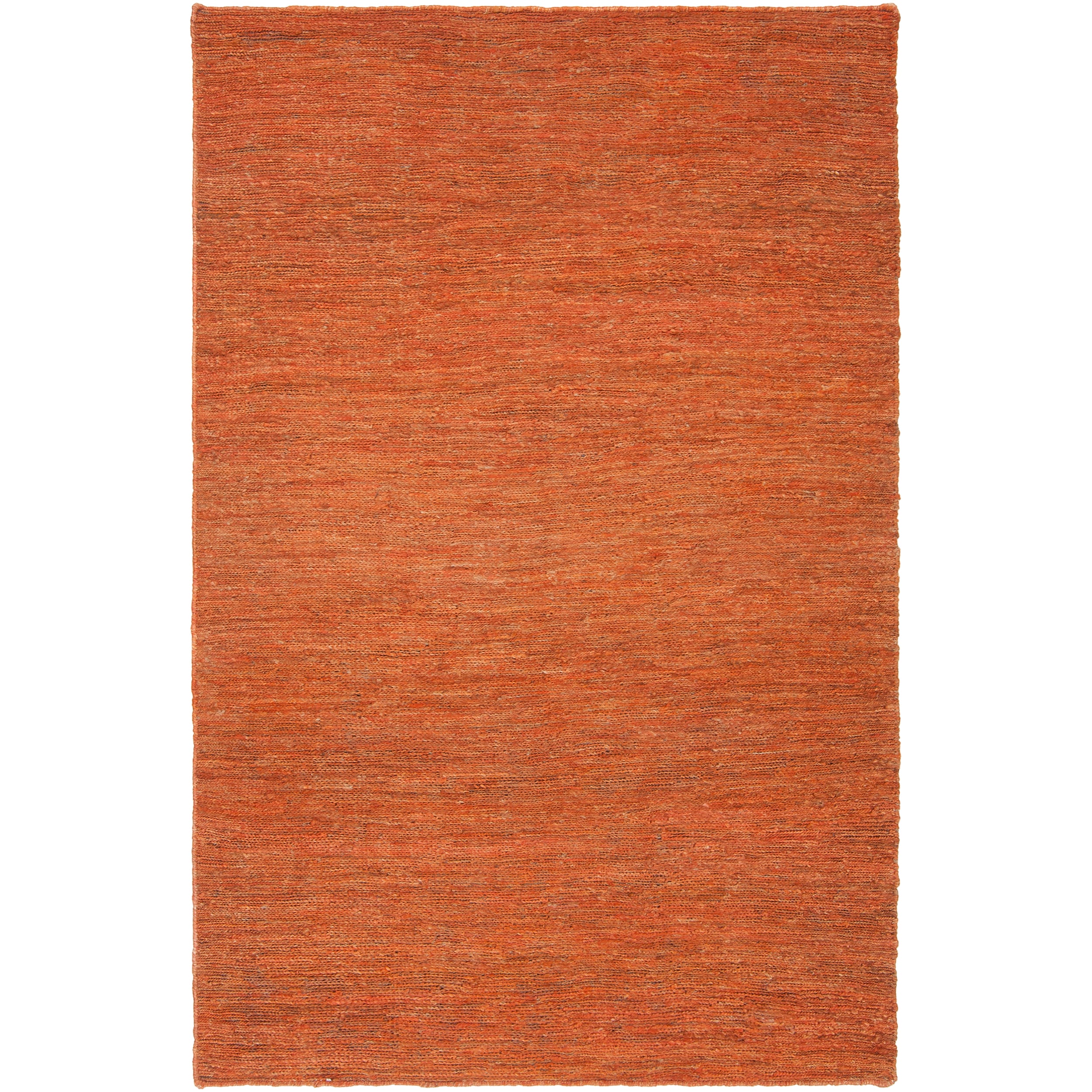 Hand woven North Orange Natural Fiber Hemp Rug (2 X 3)