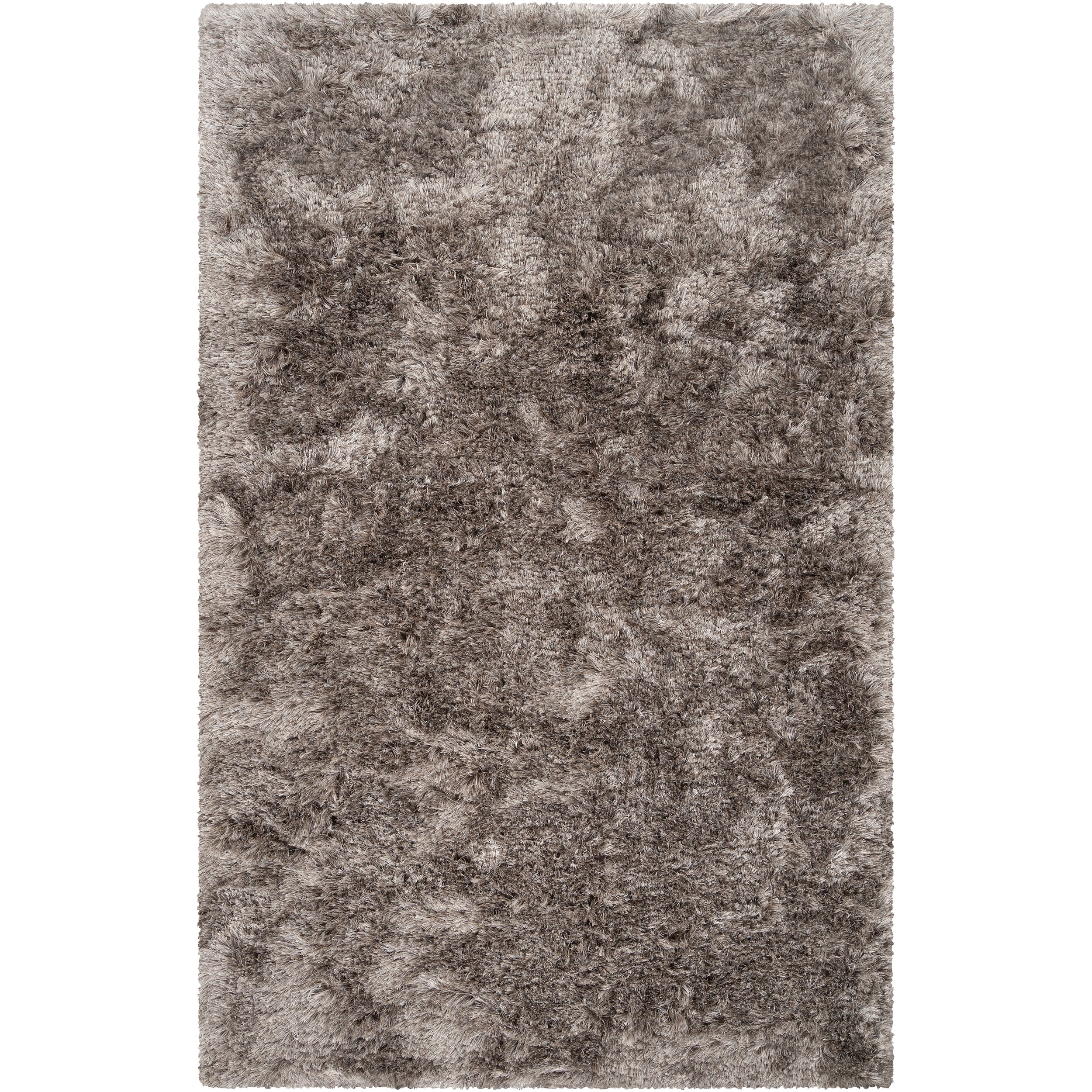 Hand woven Oakridge Grey Luxurious Shag Rug (2 X 3)