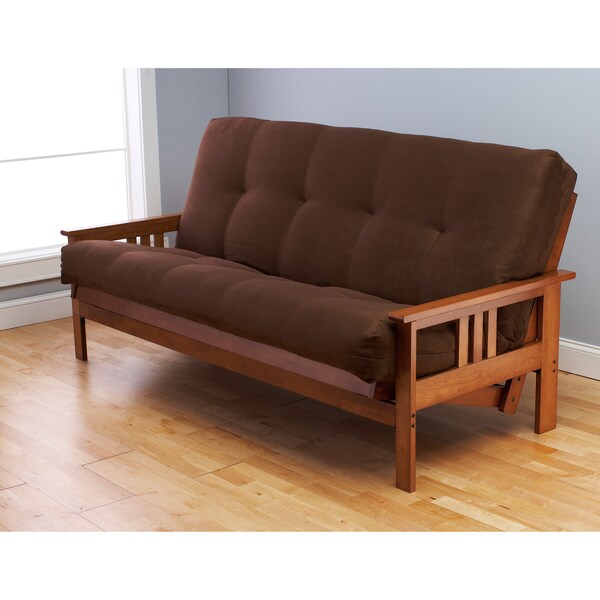 Somette Beli Mont Multi-flex Honey Oak Full-size Futon Frame and ...