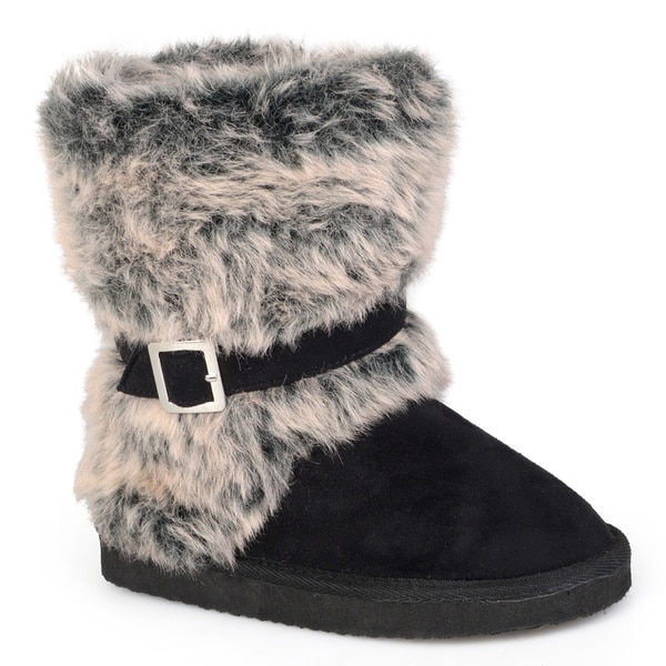 Shop Journee Collection Kid's 'Huffy' Buckle Accent Faux Fur Boots - On ...