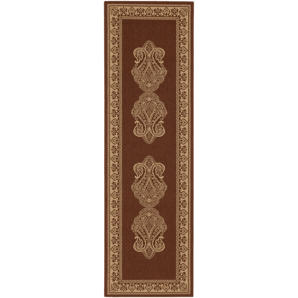 Weslaco Beige Border Indoor/Outdoor Rug (2'3 x 11'9) Surya Runner Rugs