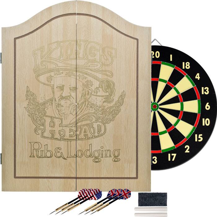 King's Head Light Wood Value Dartboard Set