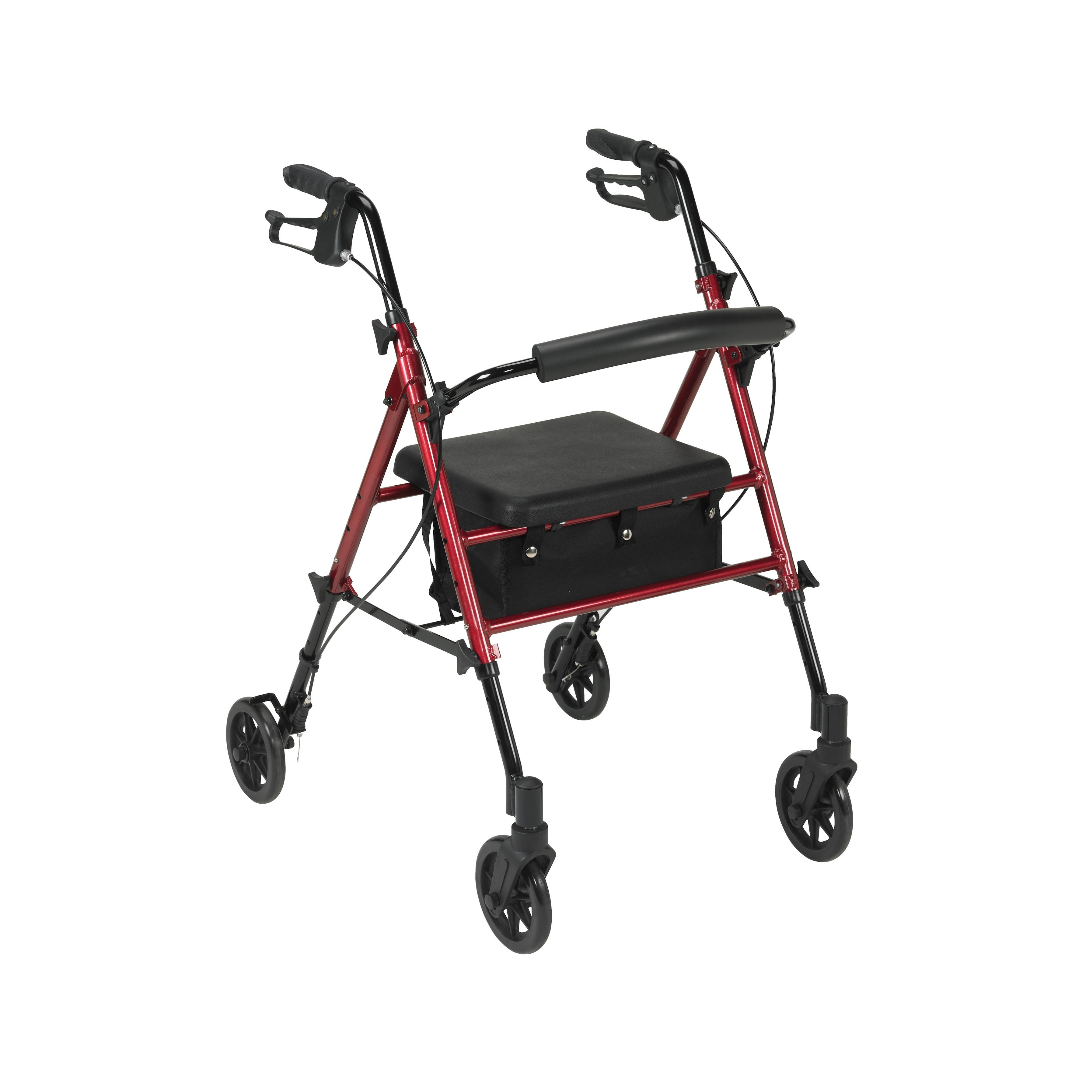 Adjustable Height Rollator With 6 Inch Wheels