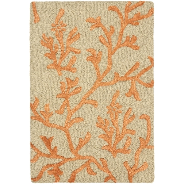 Safavieh Handmade Soho Ferns Green New Zealand Wool Rug (2'6 x 4') - 2'6 x 4'