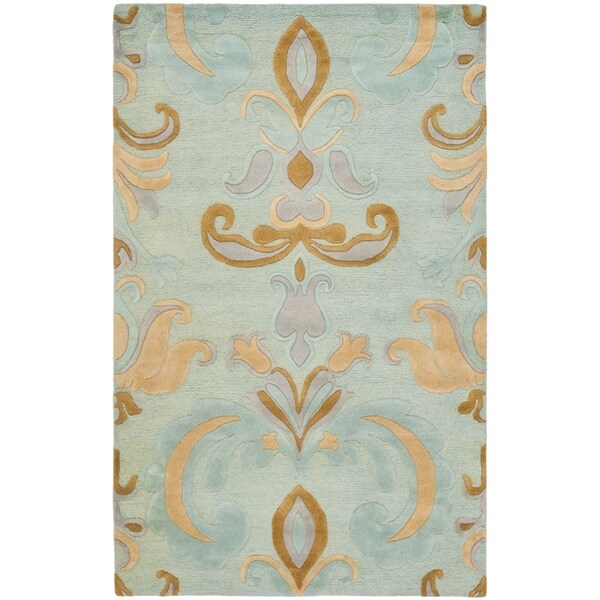 Safavieh Handmade Soho Passage Light Blue New Zealand Wool Rug (8'3 x 11')