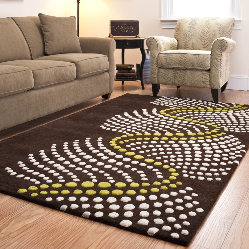 Safavieh Handmade Soho Waves Brown New Zealand Wool Rug (8 Square