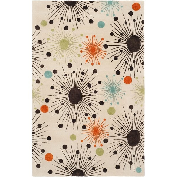 Safavieh Handmade Cosmos Ivory New Zealand Wool Rug - 8'3 x 11'