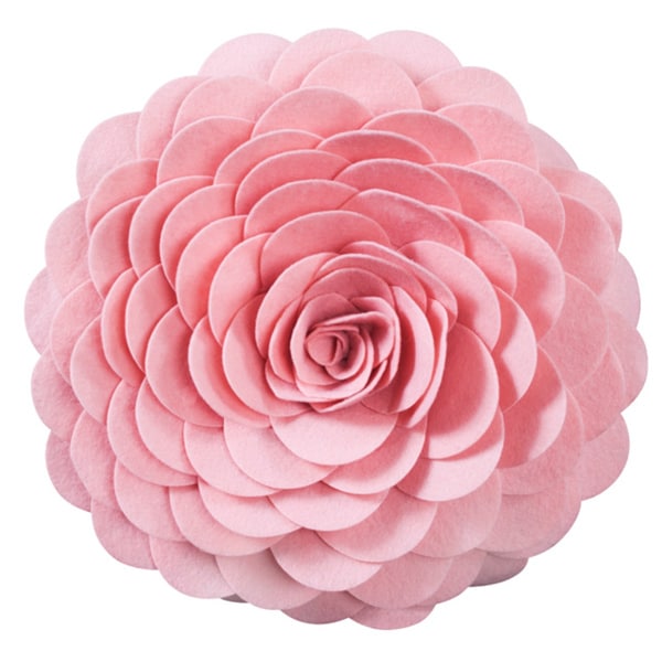 Round Felt Flower Decorative Pillow Throw Pillows