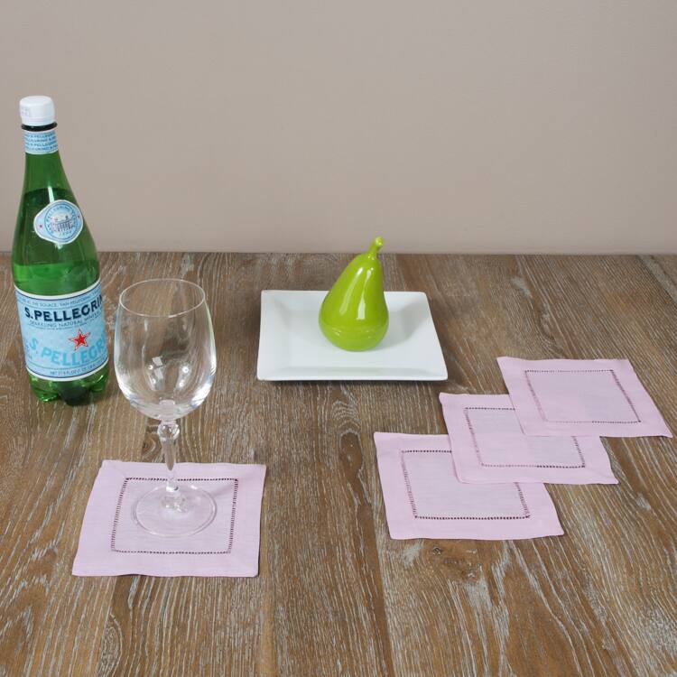 Hemstitched Cocktail Napkins (Set of 12)