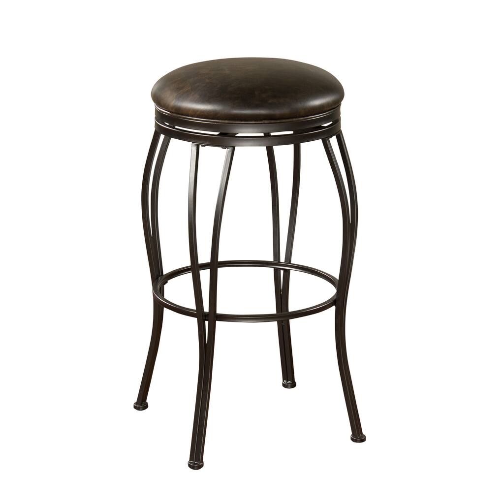 Rockvale 24-inch Coco Leather Swivel Counter Stool