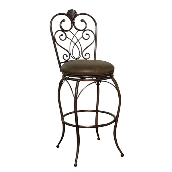 Sierra Clay Leather Swivel Counter Stool Bar Stools