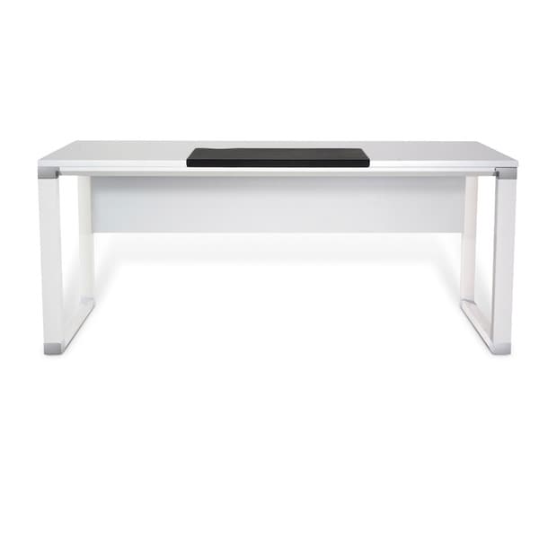 Jesper Office 71inch White Lacquer Executive Desk Free Shipping