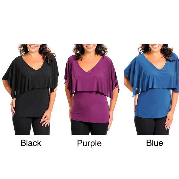 Stanzino Womens Plus Size Cape Top  ™ Shopping   Top