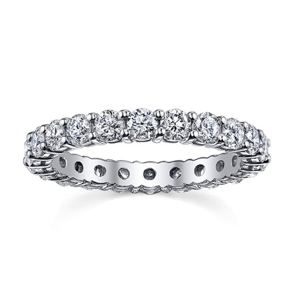 14k White Gold 2ct TDW Diamond Eternity Wedding Band (H-I, SI1-SI2)