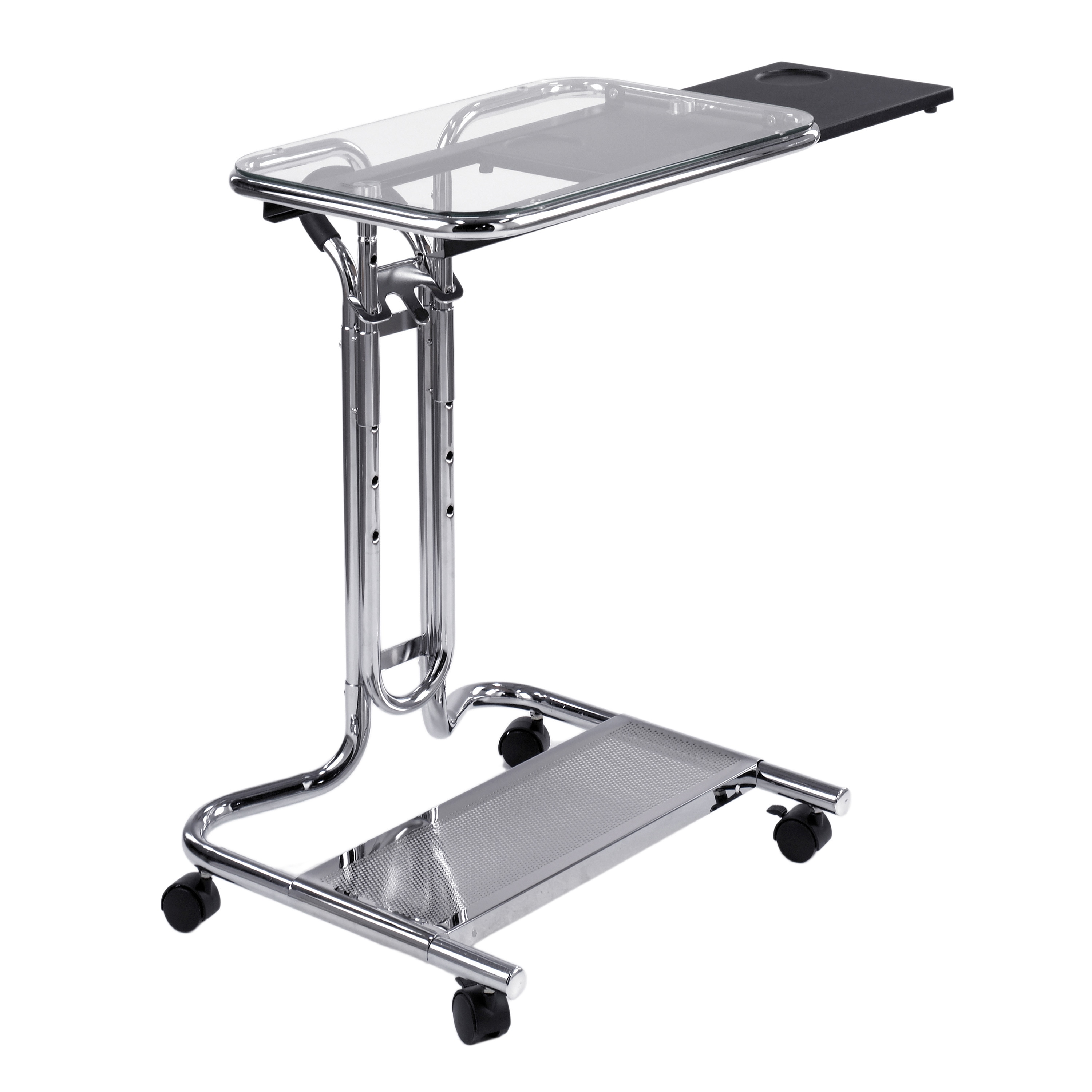 Studio Designs Clear Glass Laptop Cart