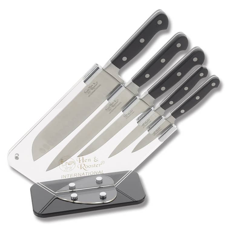 Hen and Rooster International 5 pc Kitchen Cutlery Set