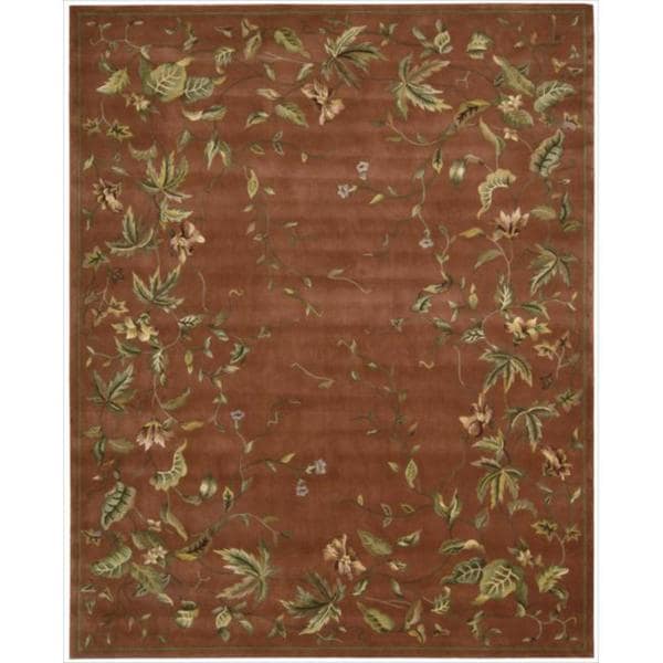 Nourison Hand tufted Julian Floral Spice Rug (76 x 96)