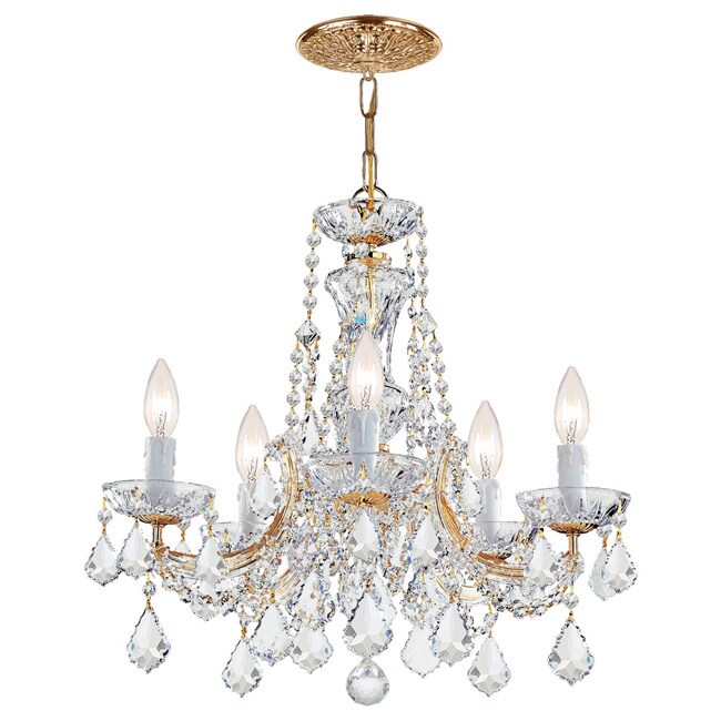 Crystorama Maria Theresa Collection 5-light Gold Chandelier - Chandeliers For Bedrooms by Overstock.com