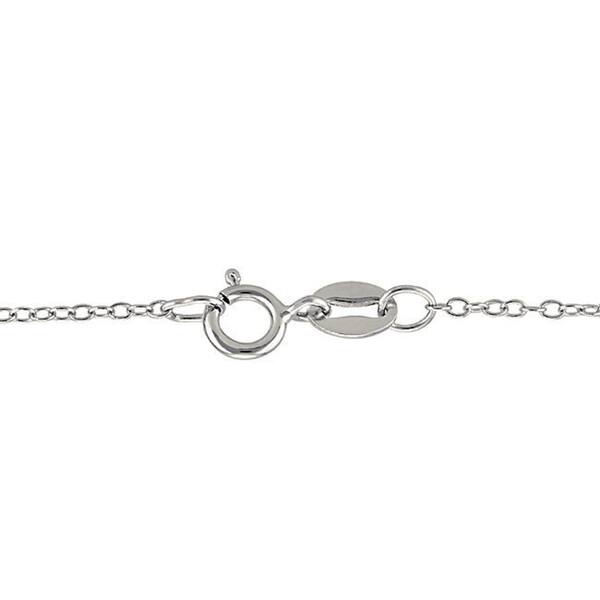 Miadora Sterling Silver Diamond Accent Calla Lily Floral Drop Necklace