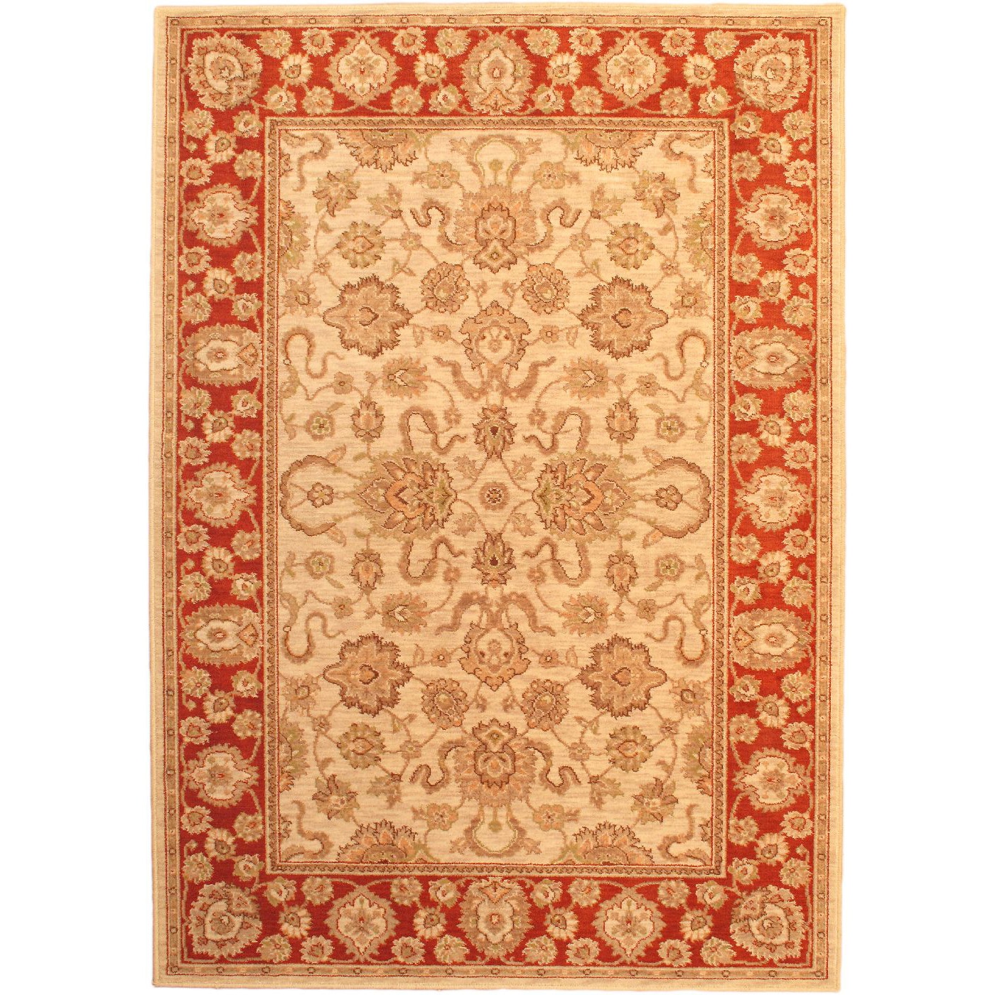 Lotus Garden Champagne Cream colored Area Rug (55 X 77)