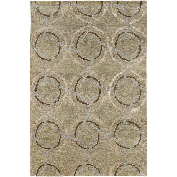 Indo Tibetan Abstract Kelp Wool Rug (2' x 3') JRCPL One Of A Kind