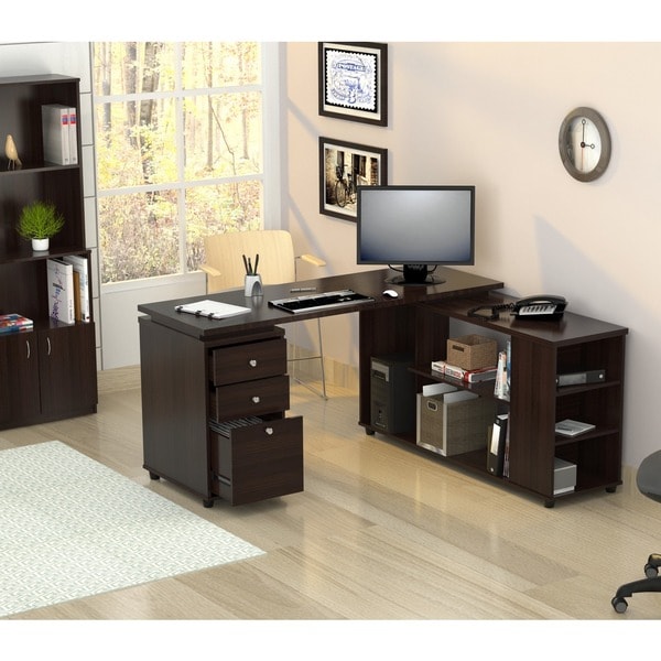 Inval L-shaped Computer Workstation Desk - On Sale ...