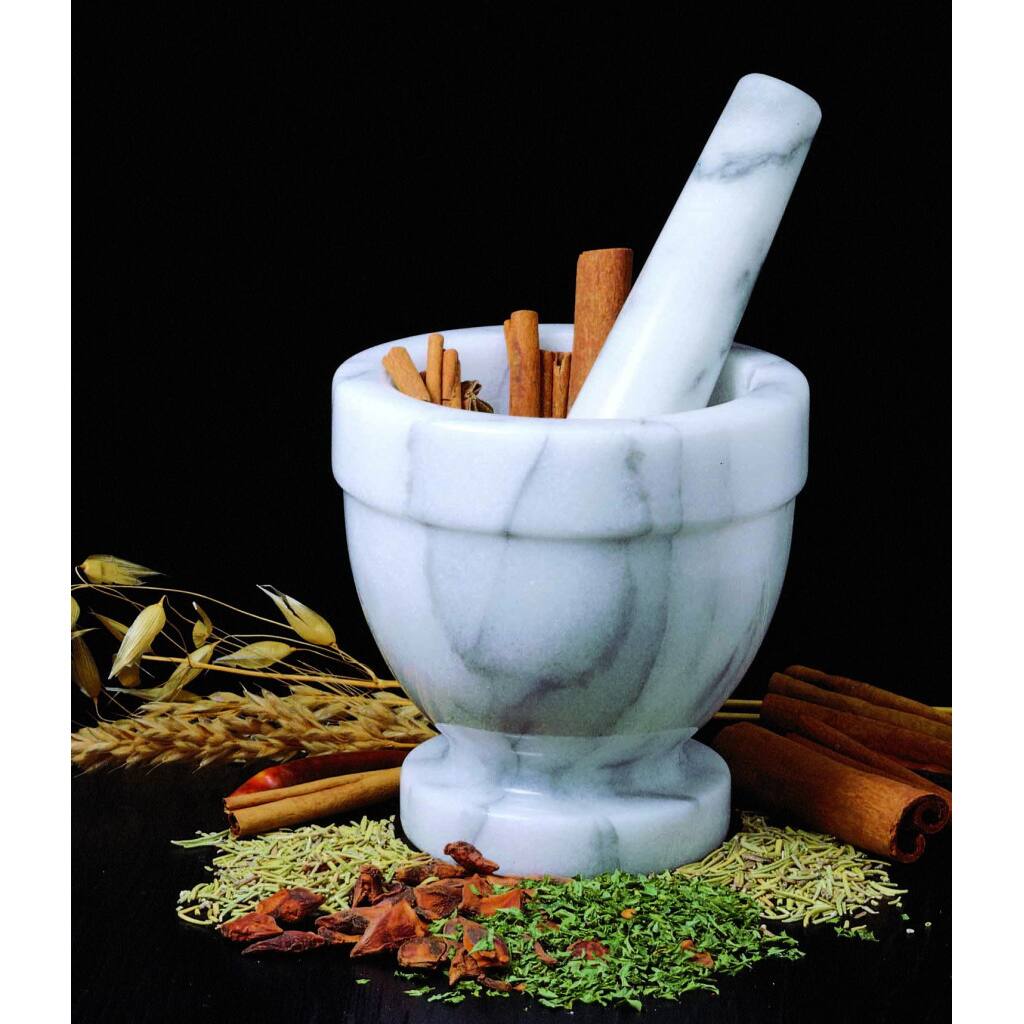 Small Marble Mortar and Pestle Set