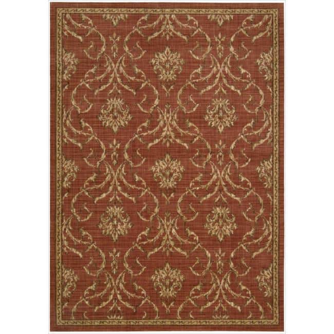 Nourison Radiant Impressions Area Rug - 3'6" x 5'6" - Red - Runner/Rectangle