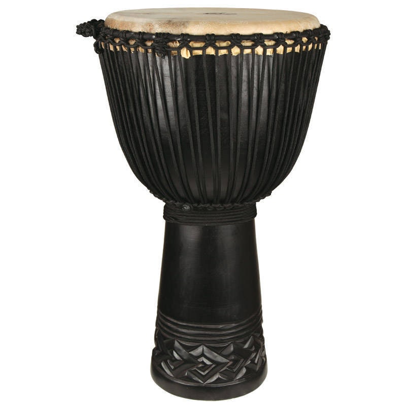 Black Hand Carved Professional Level Djembe Drum (Indonesia) Today $