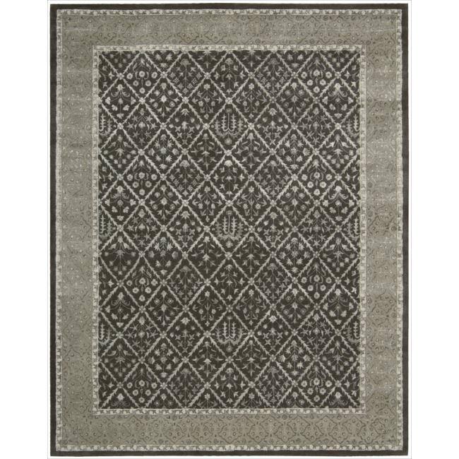 Nourison Symphony SYM05 Hand-tufted Area Rug - 9'6" x 13' - Dark Grey - Rectangle
