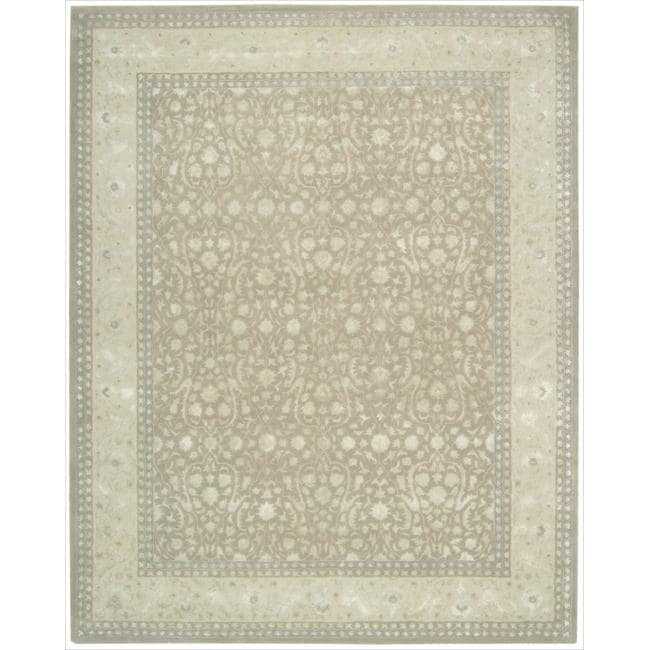 Nourison Hand tufted Symphony Brocade Latte Rug (96 X 13)