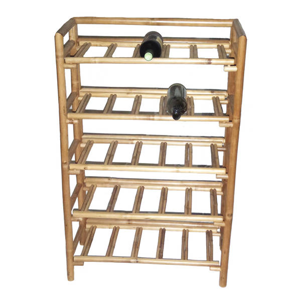 Handmade Bamboo Folding Wine Rack (Vietnam)